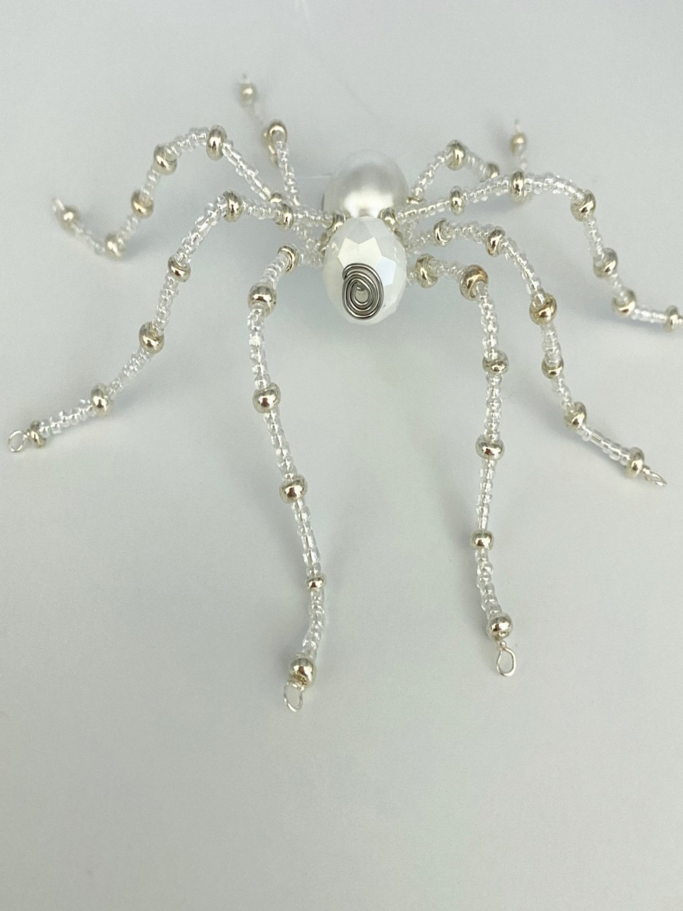 White and SilverChristmas Spider