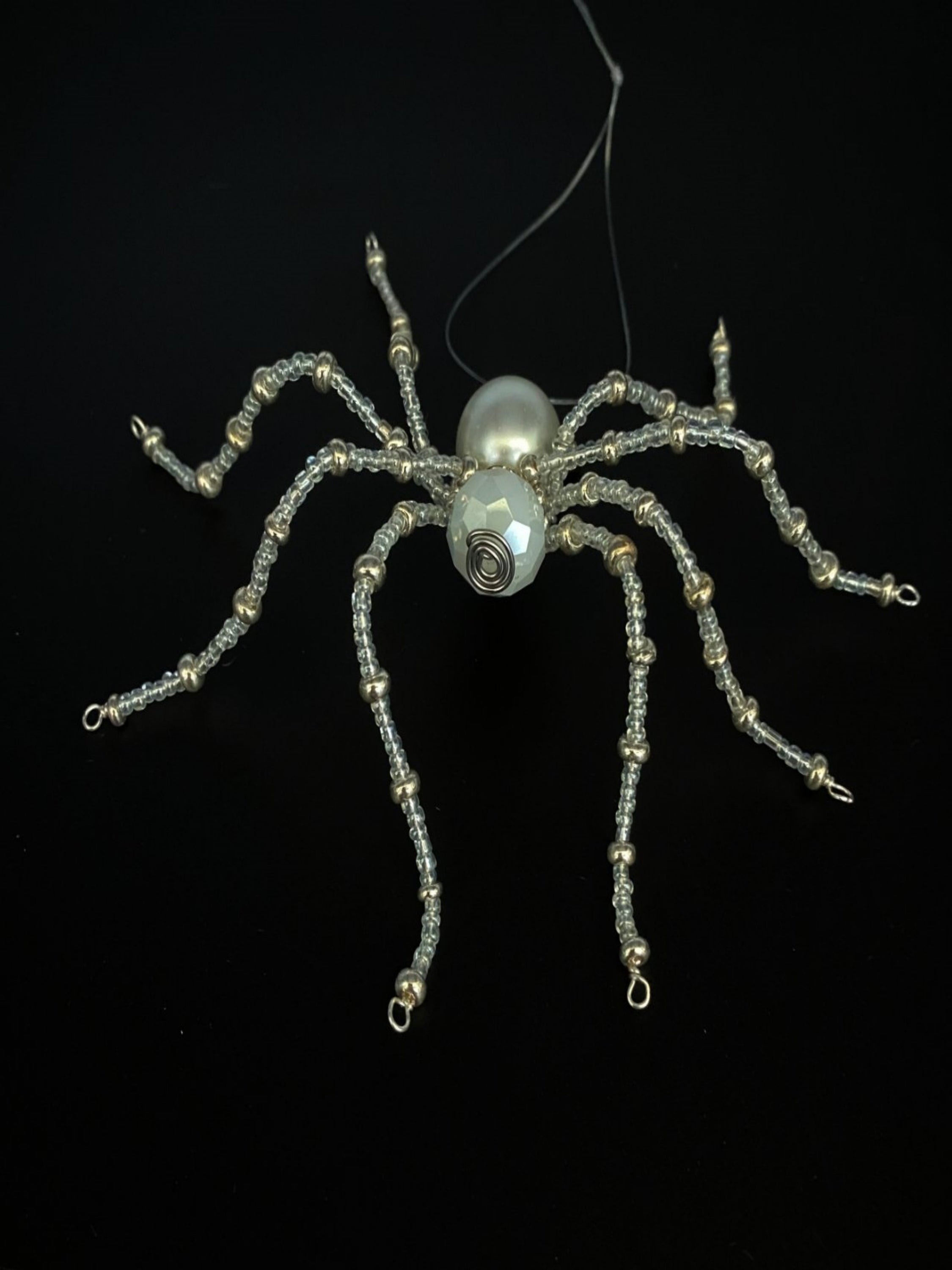 White and SilverChristmas Spider