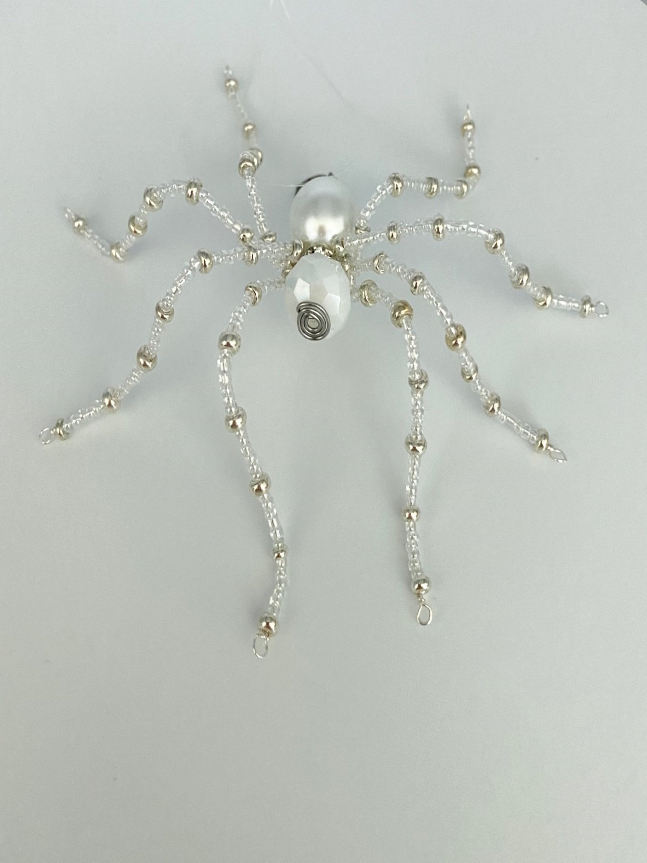 White and SilverChristmas Spider