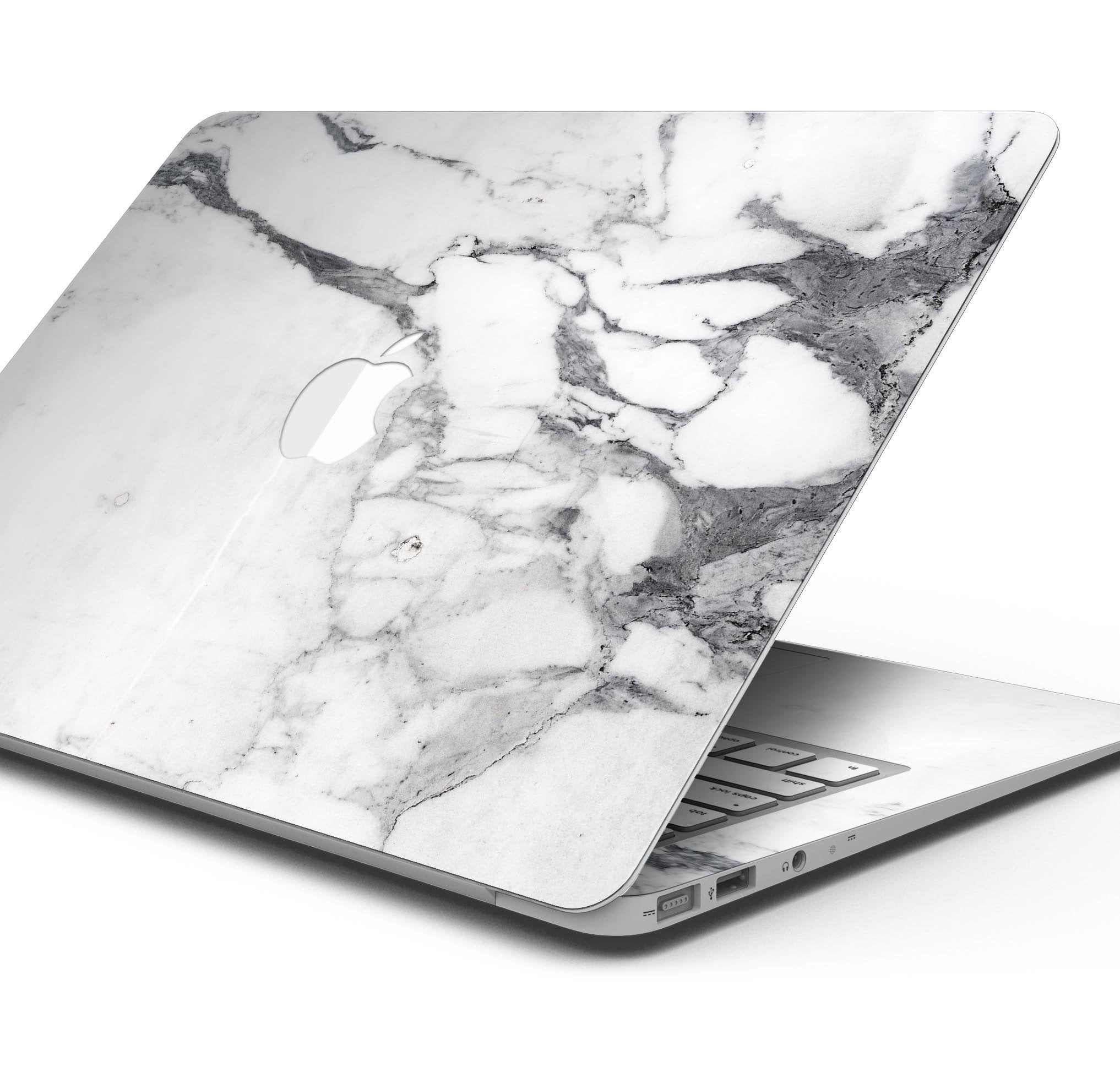 White & Grey Marble Surface V3 - Skin Decal Wrap Kit Compatible with | Blue Leto
