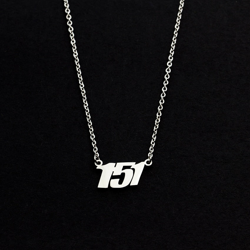 Women Men Custom Number Necklace Personalized Date