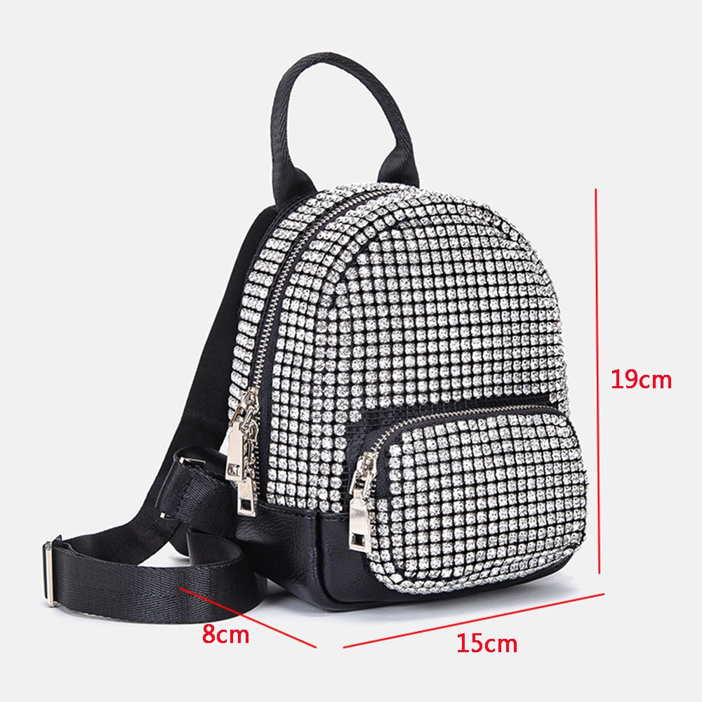 Mini Backpack Women's Fashion Bags 2022 Luxury Artificial Diamond