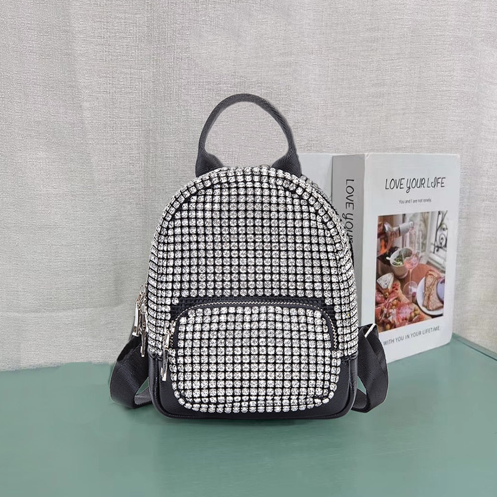 Mini Backpack Women's Fashion Bags 2022 Luxury Artificial Diamond