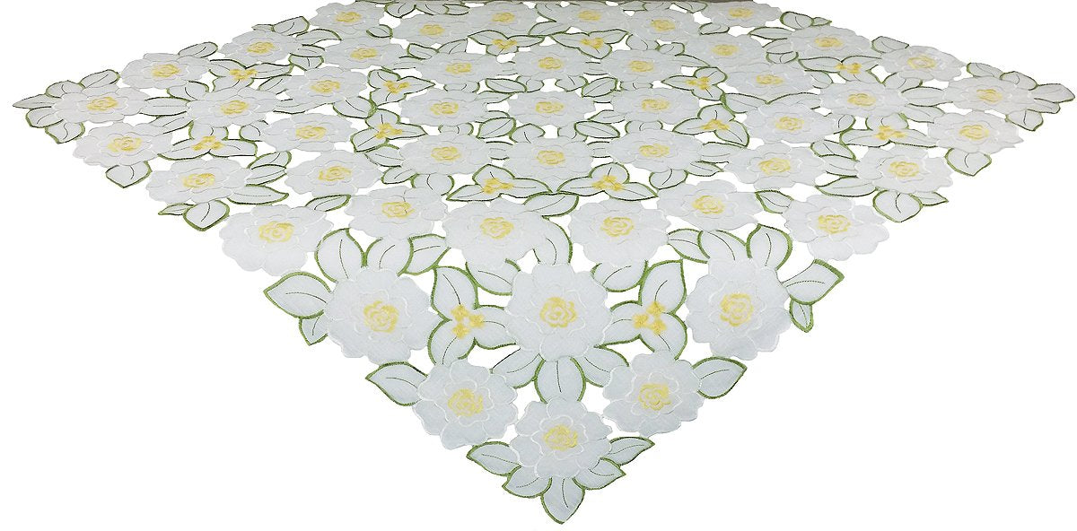 XD12057 Dainty Flowers Table Topper,36"X36" | Pink Leto