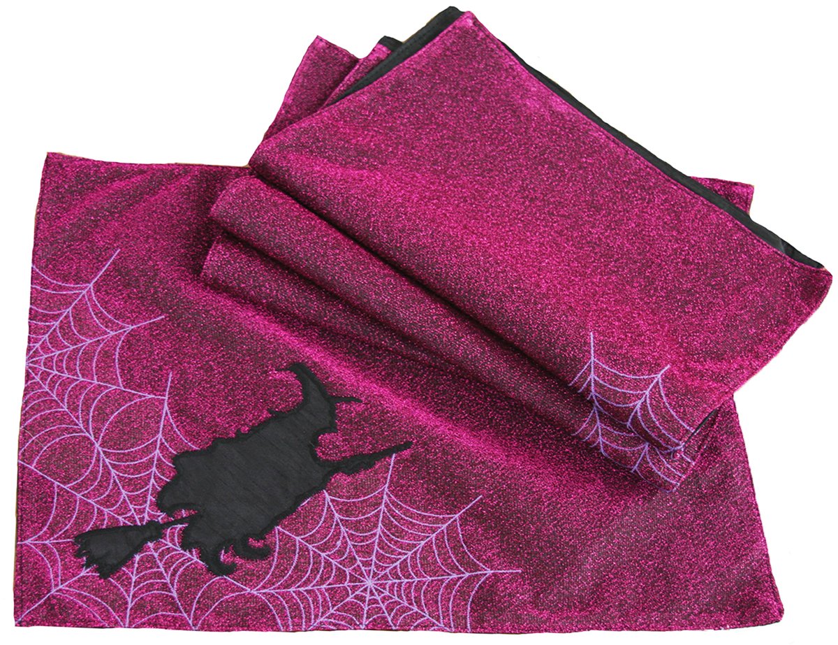 XD15805 Witching Hour Placemats,13"x18", Set of 4 | Pink Leto