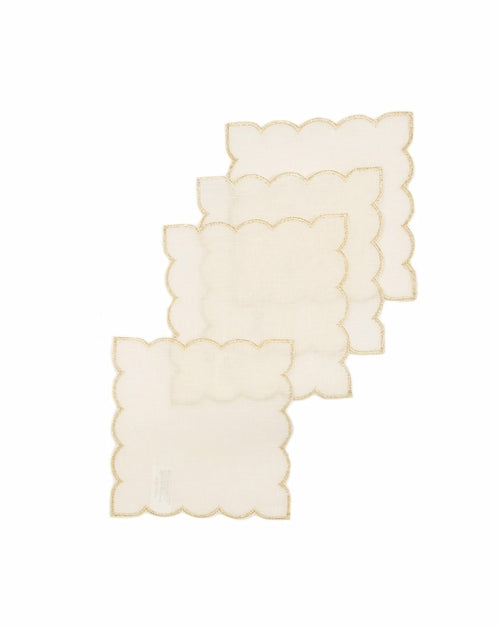 XD18265B Sleek Chic Sheer 6'' x 6'' Coasters, Set of 4 - Zomdo Marketplace | Zomdo.com