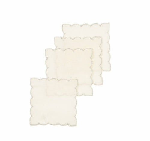 XD18265B Sleek Chic Sheer 6'' x 6'' Coasters, Set of 4 - Zomdo Marketplace | Zomdo.com