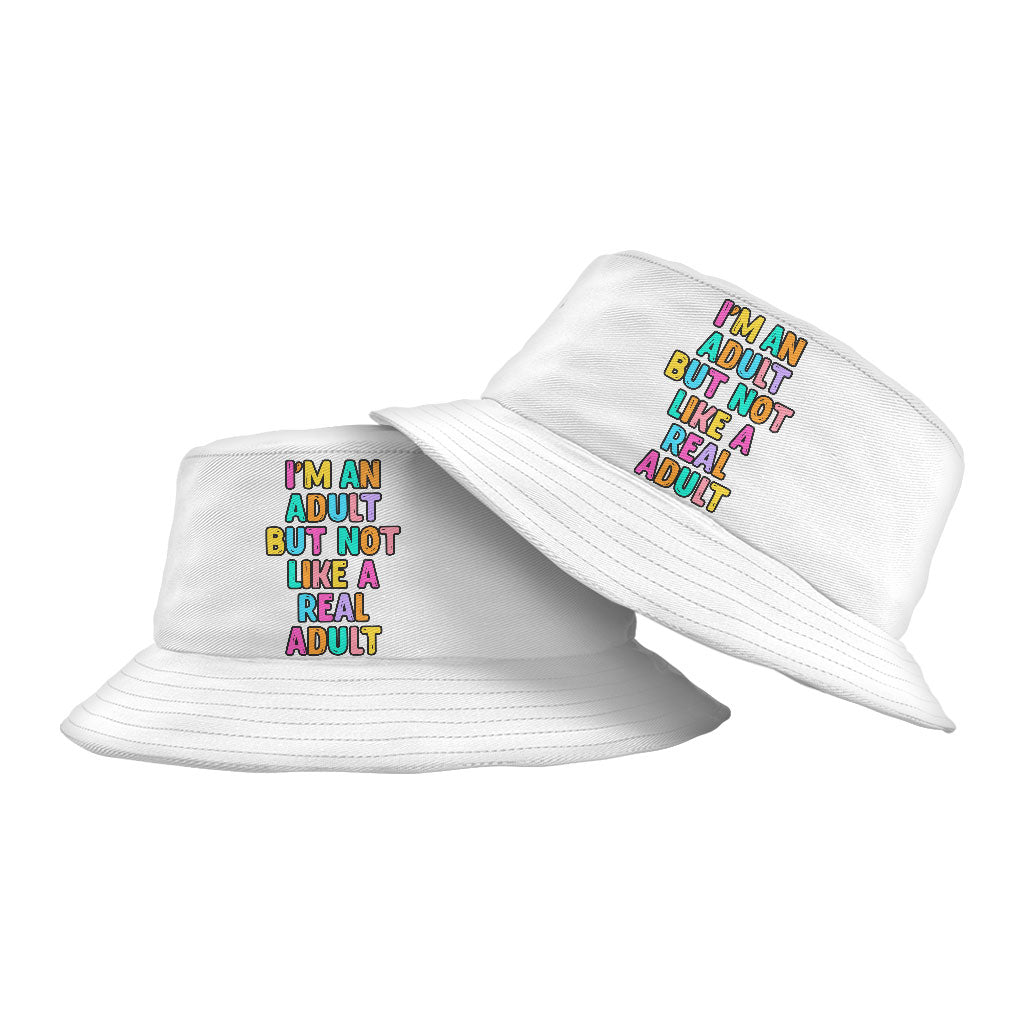 I'm an Adult Bucket Hat - Colorful Hat - Printed Bucket Hat