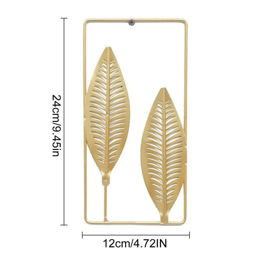 Gold Palm Leaf Metal Wall Art