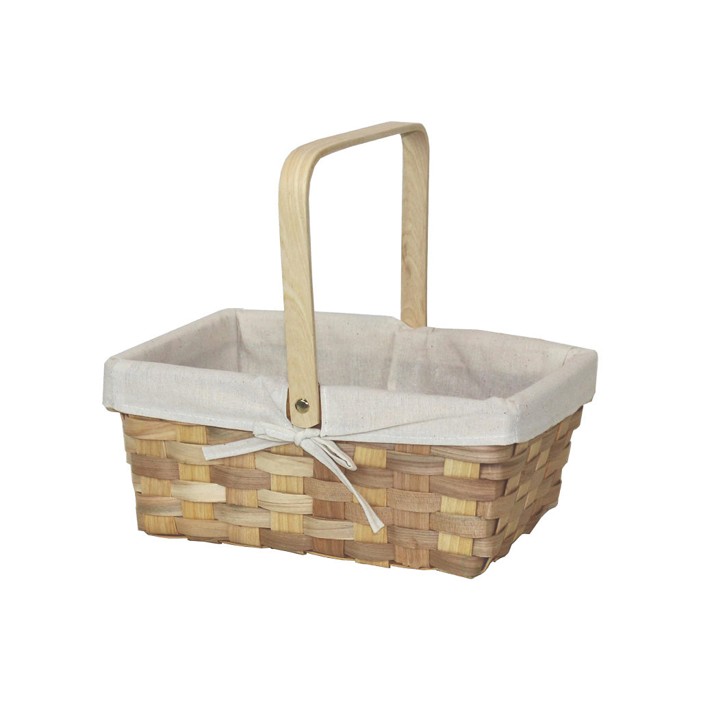 Rectangular Woodchip Picnic Basket