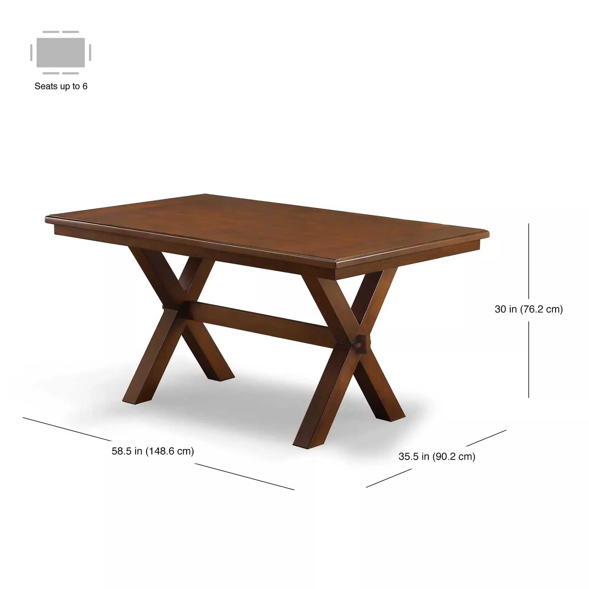 Modern Minimalist Crossing Dining Table