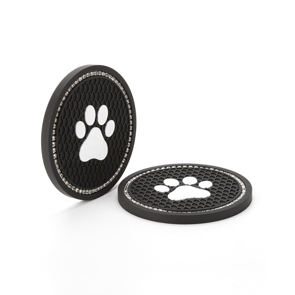 Anti-Slip Paw Print Car Drink Coaster