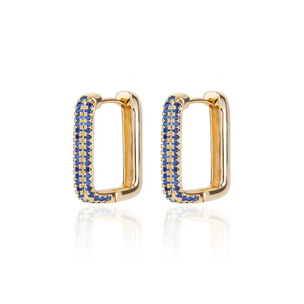 Zircon Hoop Earrings