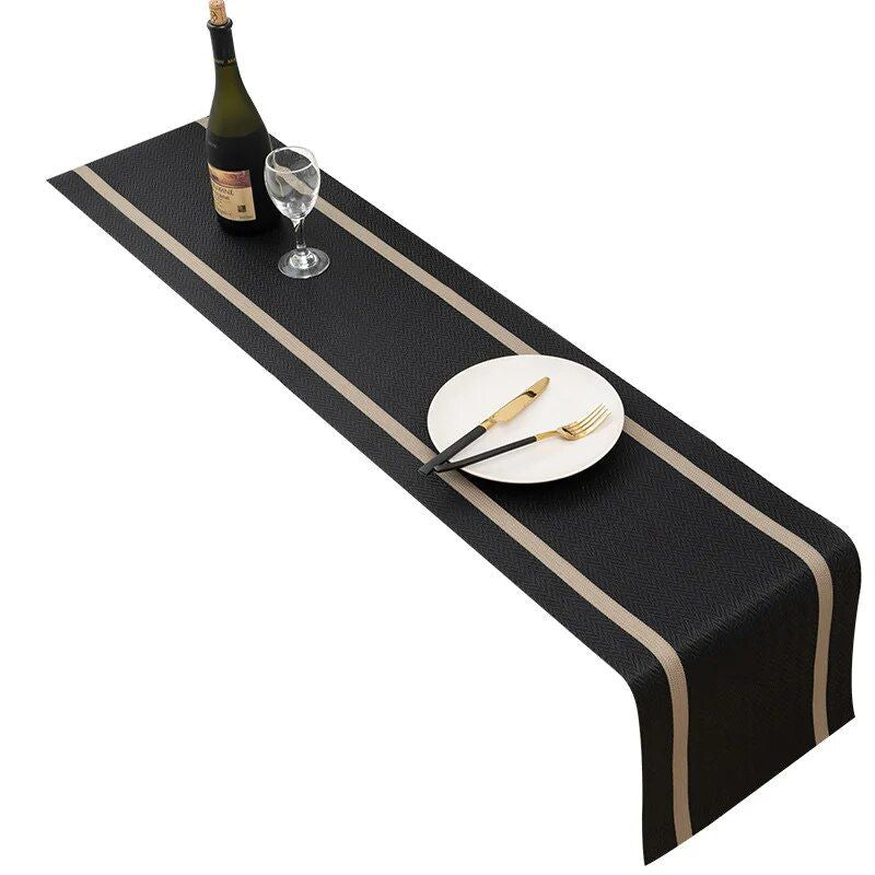 Elegant Woven Vinyl Table Runner