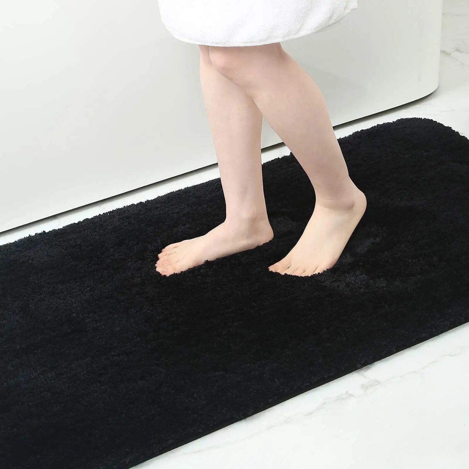 Luxurious Quick-Dry Absorbent Plush Bath Rug - Anti-Slip, Soft, and Durable for Home Decor