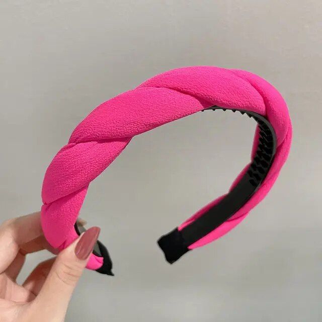 Elegant PU Leather Braided Headband