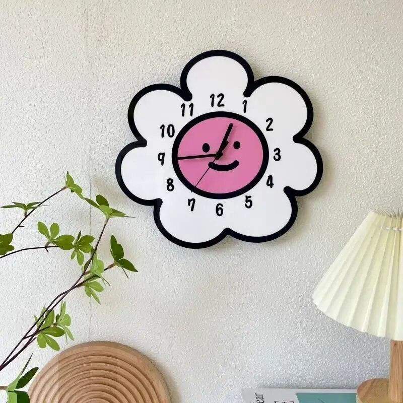 Charming Sunflower Cartoon Wall Clock