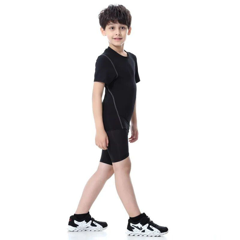 Quick-Dry Compression Sport T-Shirt for Kids - Unisex, Breathable, & Customizable