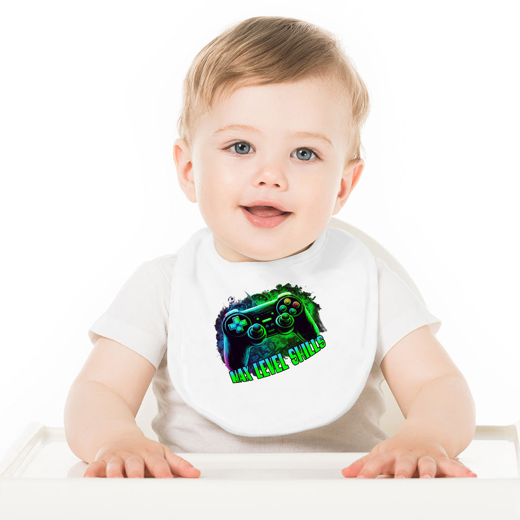 Gamer Baby Bibs - Cool Art Baby Feeding Bibs - Graphic Bibs for Eating