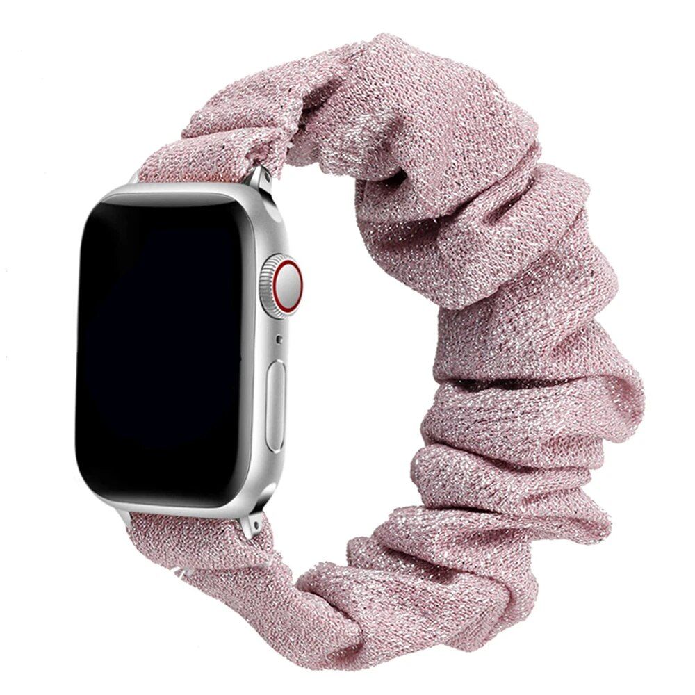 Elastic Scrunchie Apple Watch Band - Nylon Solo Loop Bracelet for All Series