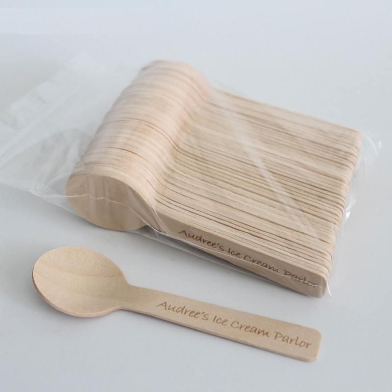 Laser Engraved Wooden Mini Spoons