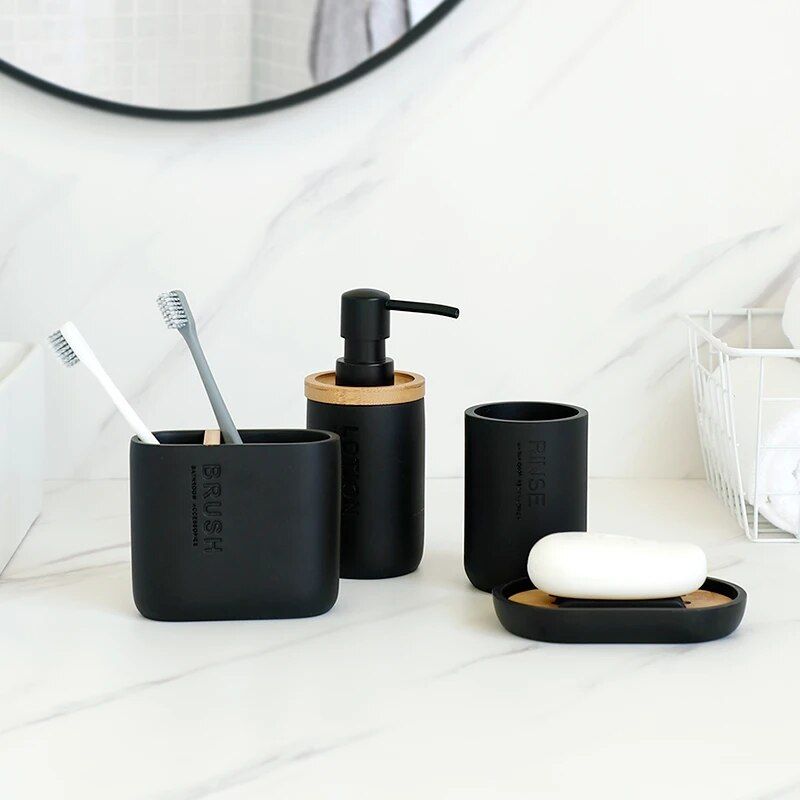 Elegant Resin Bathroom Accessory Set