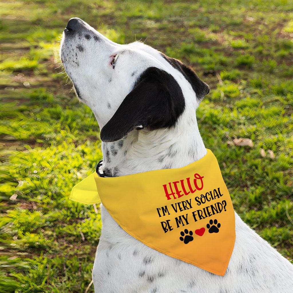 Friend Pet Bandana - Colorful Dog Bandana - Printed Pet Scarf