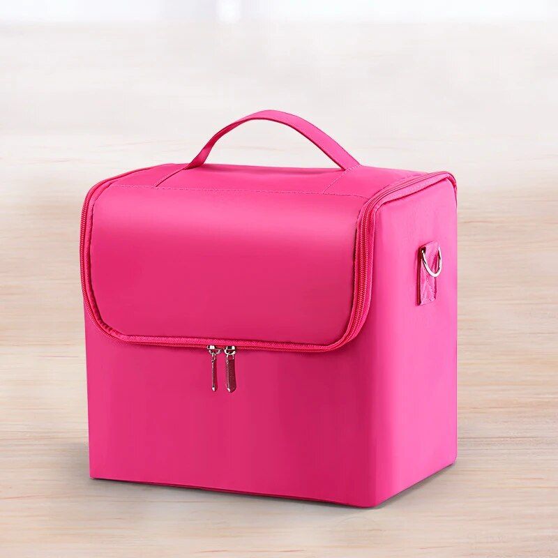 Large Capacity Multilayer Cosmetic Organizer Bag for Beauty Essentials