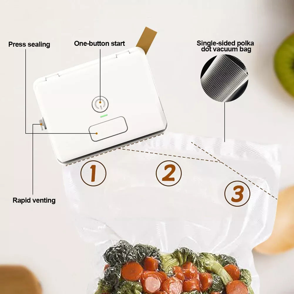 Compact 2-in-1 Vacuum Sealer & Cutter