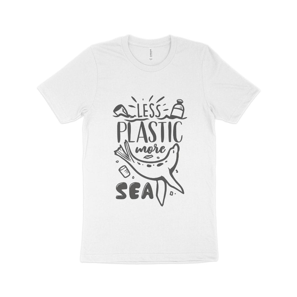 Less Plastic More Sea Unisex Jersey T-Shirt Made in USA