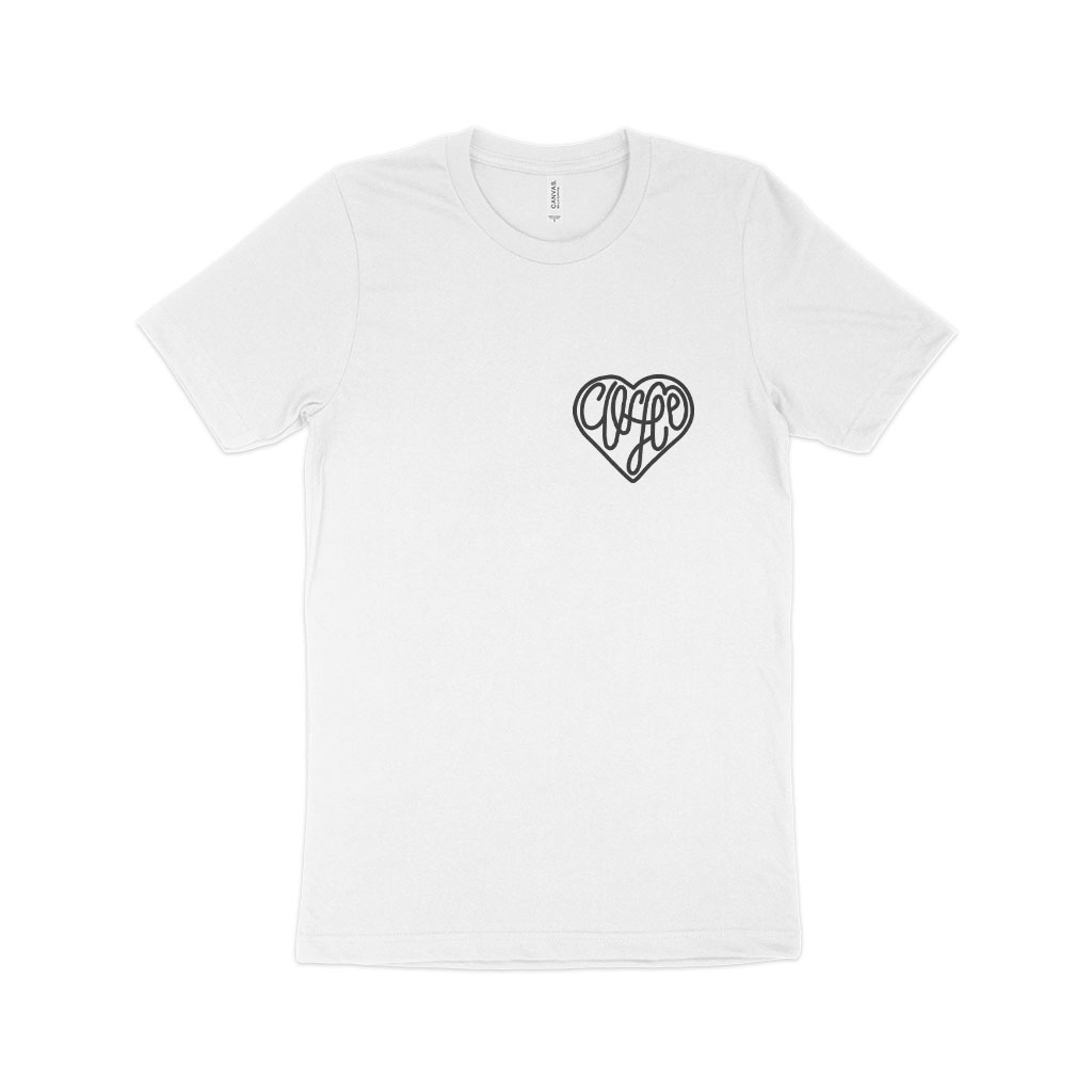 Coffee Heart Unisex Jersey T-Shirt Made in USA