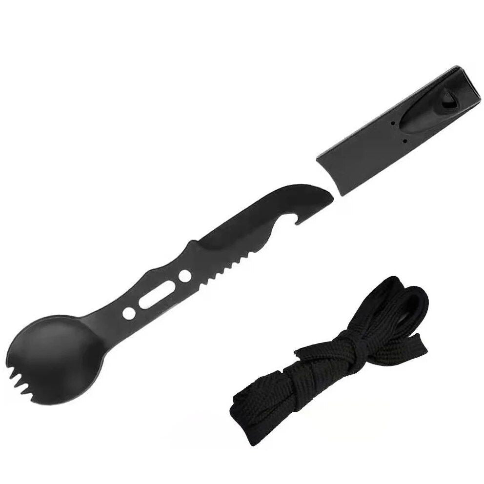 Stainless Steel Camping Cutlery Set - Durable Outdoor Knife, Fork, and Spoon