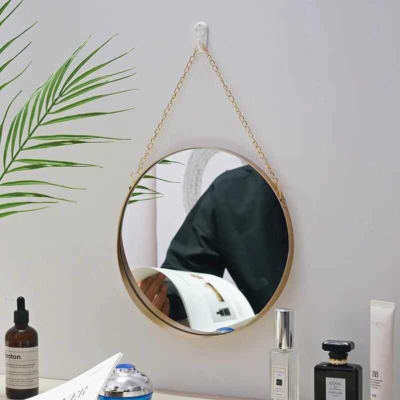 Elegant Nordic Round Wall-Mounted Mirror