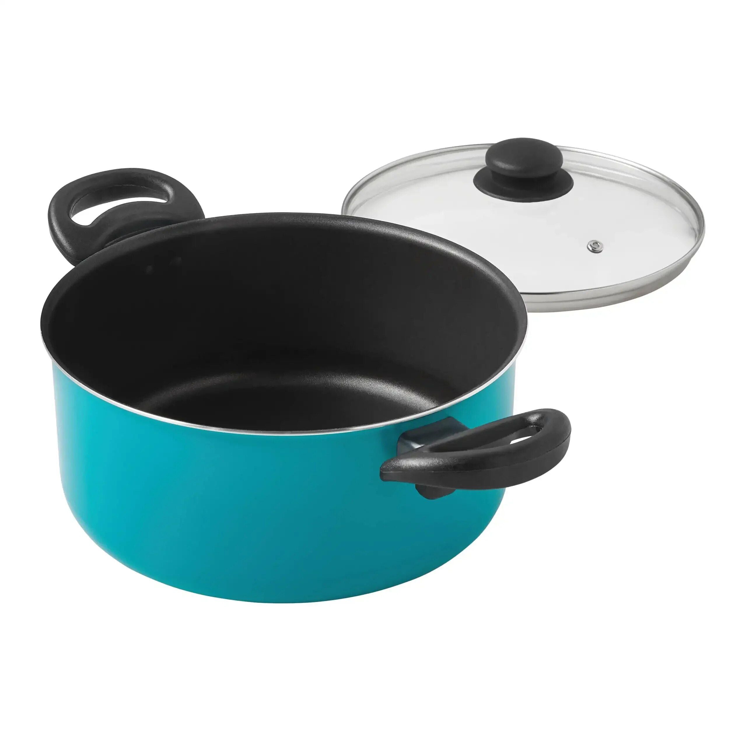 7-Piece Teal Non-Stick Aluminum Cookware Set