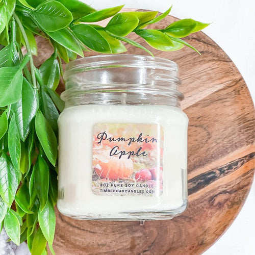 PUMPKIN APPLE Mason Pure Soy Candle, 8oz