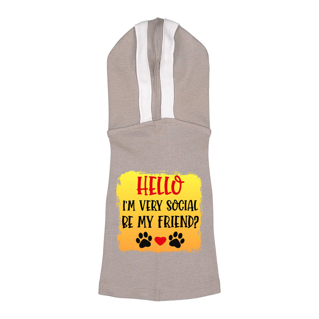 Friend Dog Shirt with Hoodie - Colorful Dog Hoodie - Printed Dog Clothing