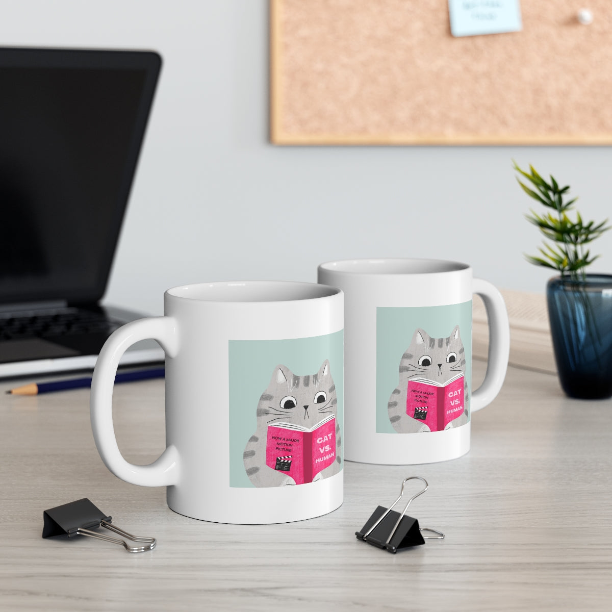 Cat Vs. Human Funny Mug