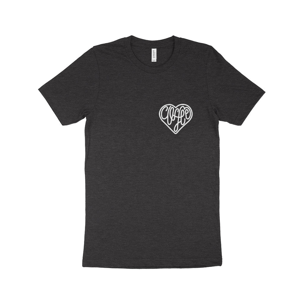 Coffee Heart Unisex Jersey T-Shirt Made in USA