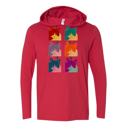 Cat's Today Long Sleeve Hooded T-Shirt