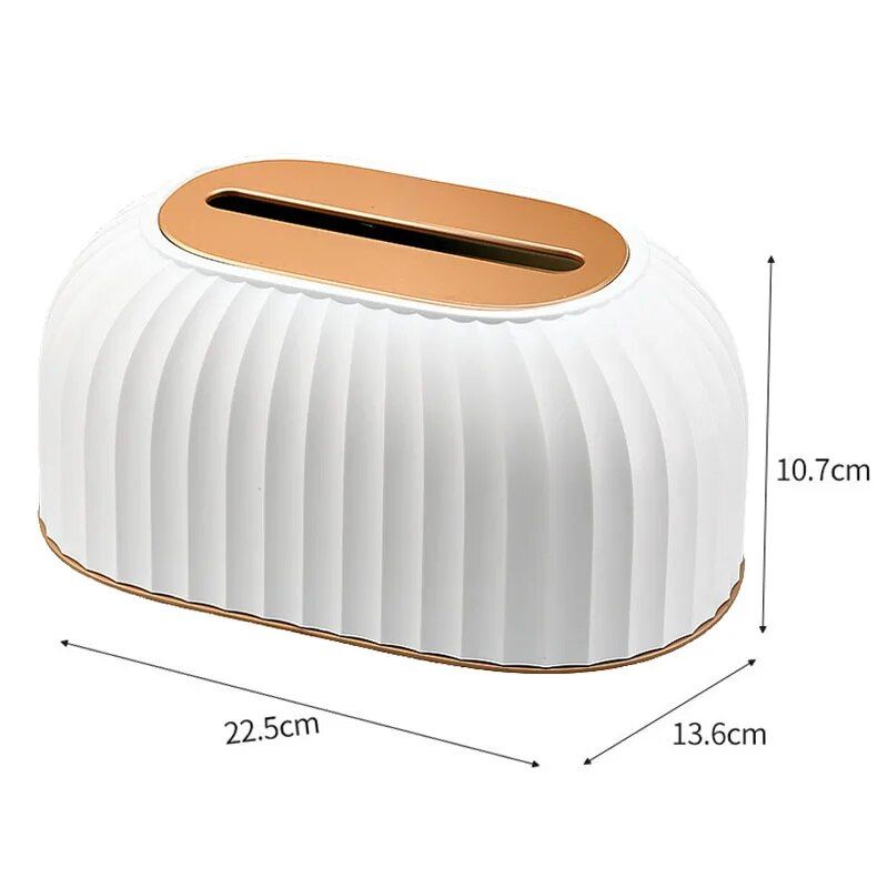 Elegant Nordic-Style Striped Tissue Box Holder - Multipurpose Table Napkin & Toilet Paper Dispenser for Home and Car