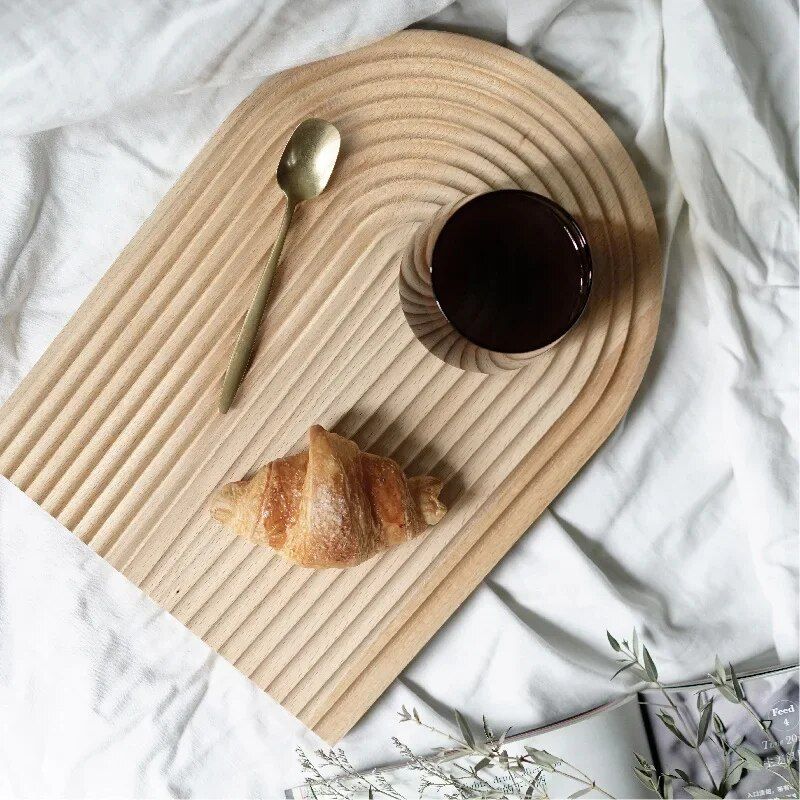 Wooden Decorative Tray for Serving Sweet Treats and Snacks