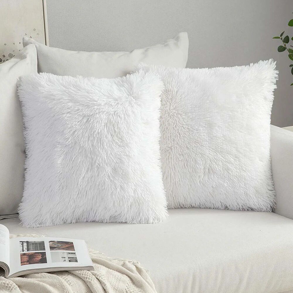 Luxurious Plush Fur Cushion Cover