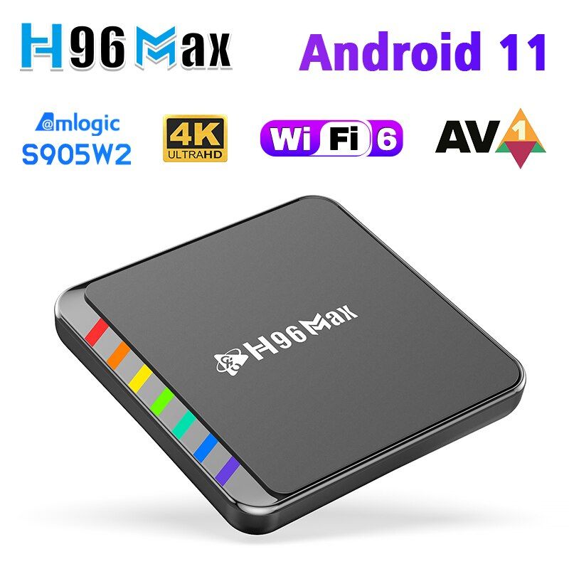 4K Ultra HD Smart TV Box - Android 11, Quad-Core, 64GB Storage, WiFi 6, Bluetooth 5.0