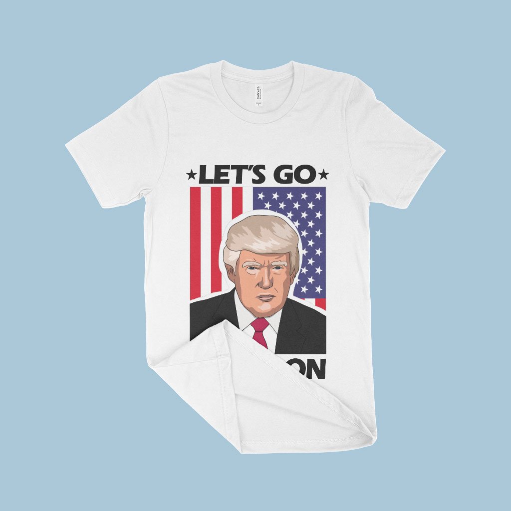 Let's Go Brandon US Flag T-Shirt - Funny Trump T-Shirt - Trump Apparel 