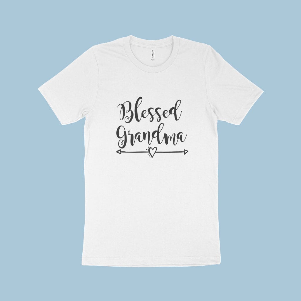 Blessed Grandma Women’s Jersey T-Shirt Made in USA