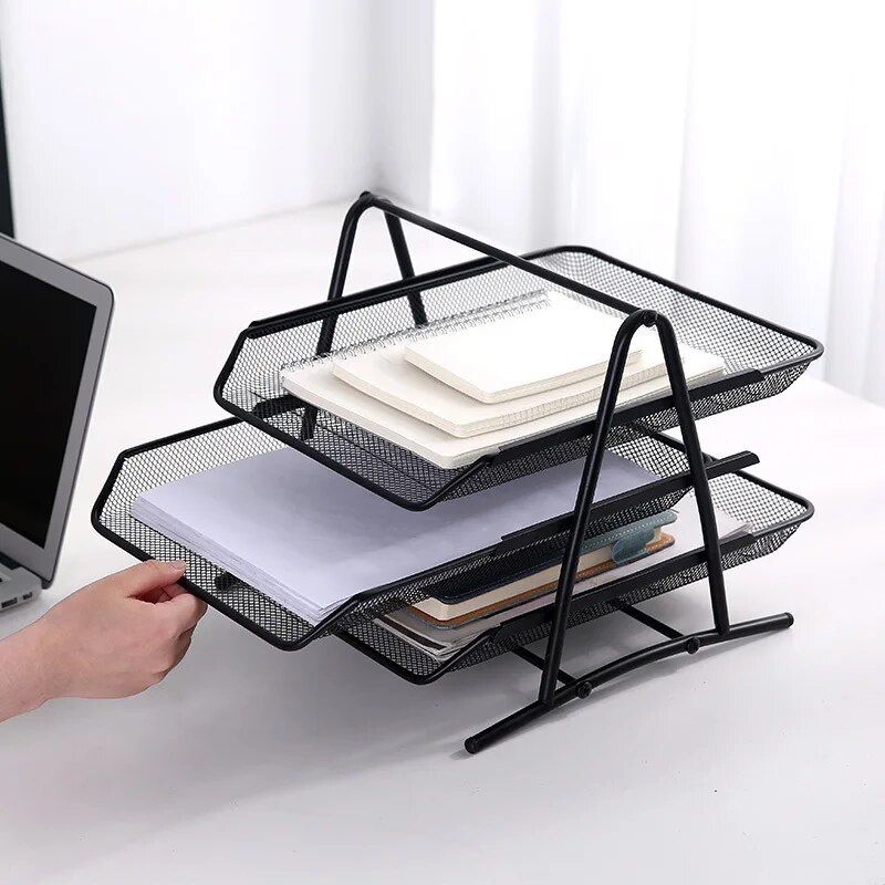 Multi-Layer Iron Mesh Office Organizer