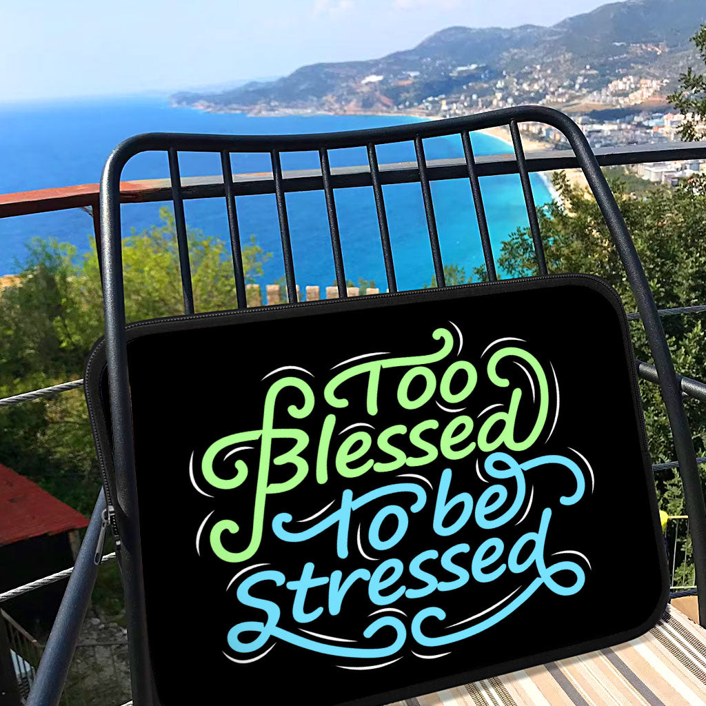 Too Blessed to Be Stressed HP 16" Sleeve - Funny Laptop Sleeve - Creative Laptop Sleeve with Zipper