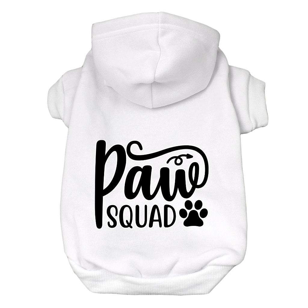 Paw Squad Dog Hoodie - Graphic Dog Coat - Unique Dog Clothing