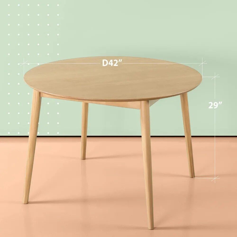 Modern 42" Round Wood Dining Table