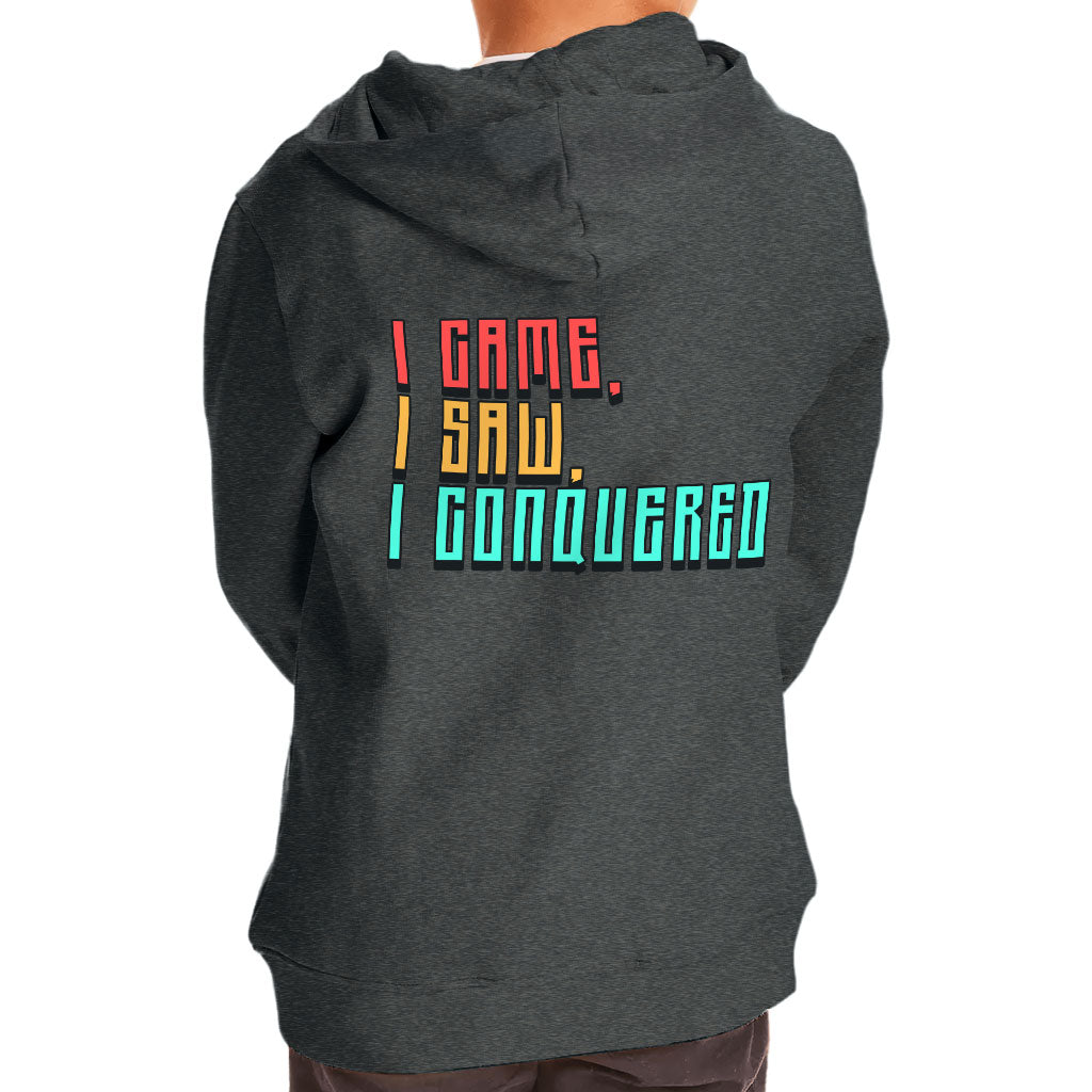 I Came I Saw I Conquered Toddler Full-Zip Hoodie - Cool Toddler Hoodie - Best Selling Kids' Hoodie